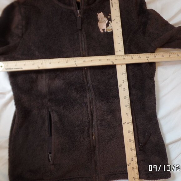 Disneyland Resort Winnie the Pooh and Piglet embroidered Fleece Jacket Medium - Picture 16 of 16
